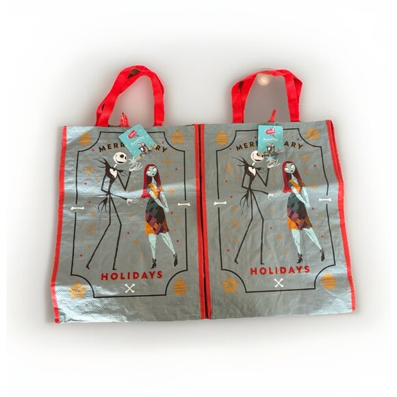 2 Disney Nightmare Before Christmas Jack Skellington Sally Shopping Treat Bag - Picture 2 of 8